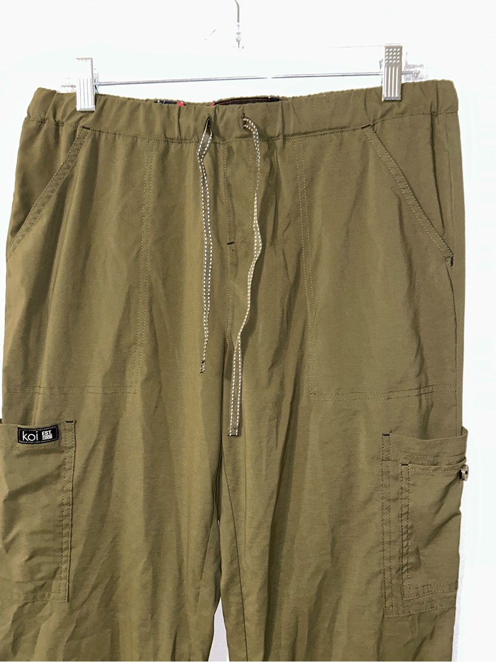 Koi Basics women’s scrub pants Olive green Medium super soft - Picture 2 of 8